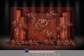 红色婚礼迎宾区