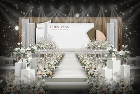 白色系婚礼仪式区