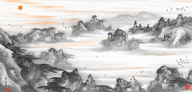 山水墨画山水意境山水禅境山水画