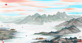 山水墨画山水意境山水禅境山水画