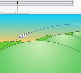 纸飞机和远方5秒引导线动画