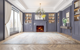 欧式现代客厅沙发背景墙