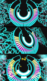 圆形均衡器音符迪吧舞台背景