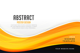 黄色曲线封面海报