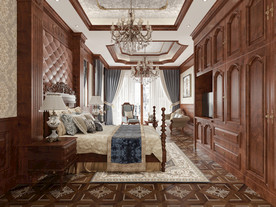 美式主卧室房间效果图