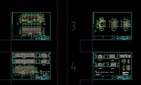 单层木屋建筑CAD
