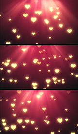 爱心光斑倾泻动态背景视频