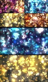 4组闪烁雪花动态背景模板