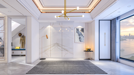 现代轻奢客厅沙发背景墙