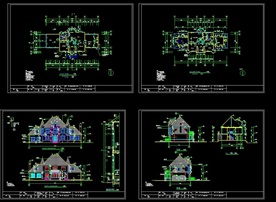 北美木屋建筑全套图纸
