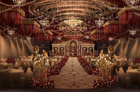 金色宫廷复古婚礼效果图