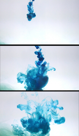 蓝色烟雾水墨意境背景视频