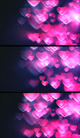 动态爱心光斑粒子背景