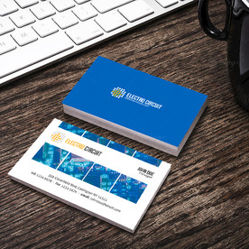 简约通用名片双面PSD展开图图