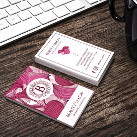 简约通用名片双面PSD展开图图