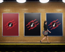 地铁海报展示样机