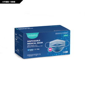 口罩包装 一次性口罩 手绘口罩