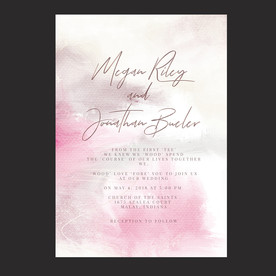 简约粉色婚礼海报水牌