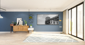 北欧背景墙 客厅沙发摄影墙