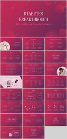 红色渐变简洁ppt模板