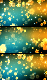 背景漫天飞舞的梦幻小黄花