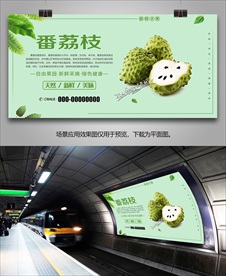 番荔枝单页易拉宝展架海报灯箱