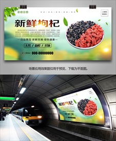 枸杞单页易拉宝挂画展板展架海报