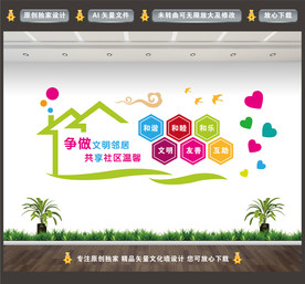 社区文明文化墙