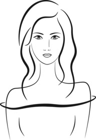 矢量女孩脸 插画女人