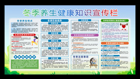 冬季养生健康知识宣传栏