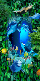 海洋世界水族馆过道3D玄关