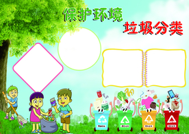 垃圾分类学生手抄报模板