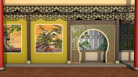 古代戏曲屏风园林红楼梦闺房