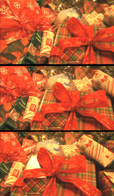 红色礼物慢镜头圣诞节视频背景