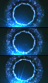 科技蓝色粒子波纹光圈特效素材