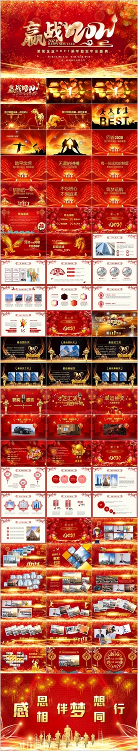 2021牛年年会庆典颁奖PPT