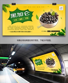 黑加仑海报展架灯箱展板单页挂画