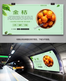 金桔易拉宝海报单页挂画展架灯箱