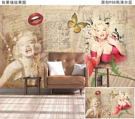 复古背景墙 怀旧复古怀旧背景墙