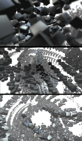 金属银色方块组合特效视频背景