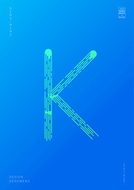 创意字母k渐变海报艺术