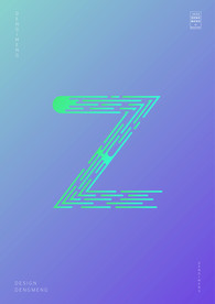 创意字母Z渐变海报艺术