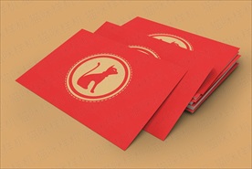 贺卡台卡菜单logo样机