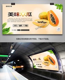 木瓜展板灯箱展架单页易拉宝海报