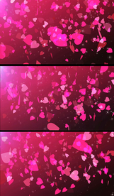 4K梦幻爱心飞舞上升舞台背景