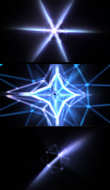 4K几何特效六边形科技背景