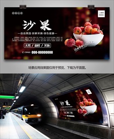 沙果灯箱挂画海报展架展板易拉宝