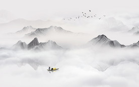 意境水墨山水画