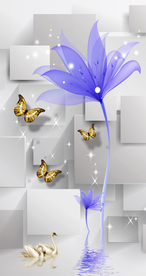 唯美花卉玄关装饰画图片