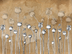 欧式复古树叶暗纹底纹个性树叶